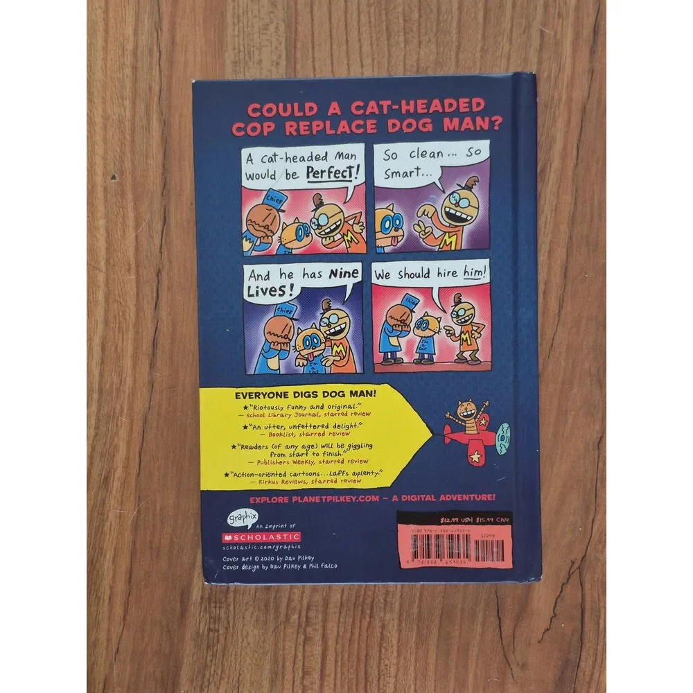 Dog Man #9: Grime and Punishment by Dav Pilkey (2020, Hardcover) NO CARDS s5